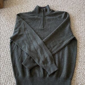 Brooks Brothers Olive Merino Sweater 100% wool